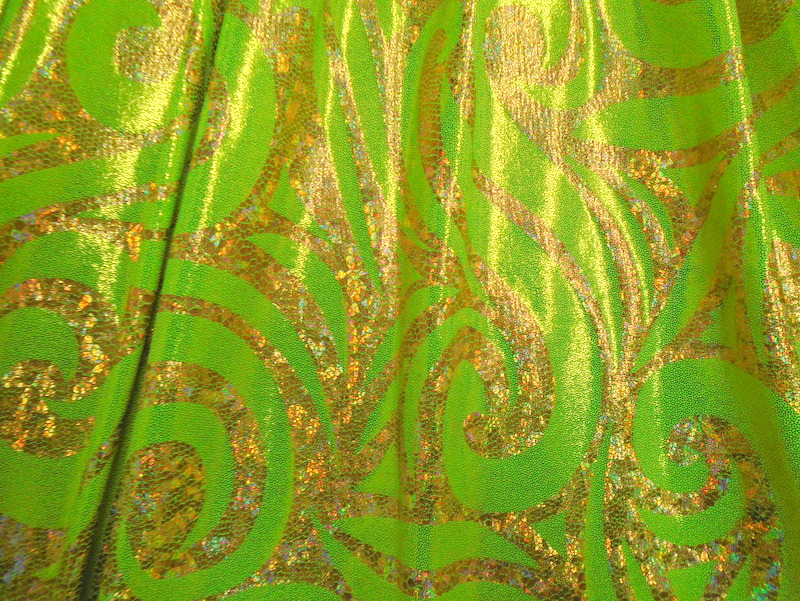 5.Lime-Gold Lacey Hologram